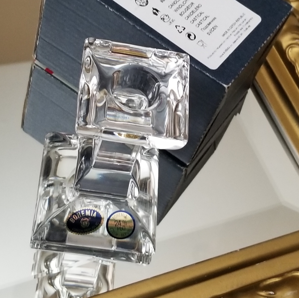 ❗Vintage Crystal Candlestick Made in Czech Republic❗